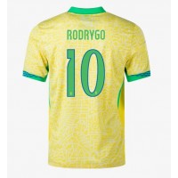 Fotbalové Dres Brazílie Rodrygo Goes #10 Domácí Copa America 2024 Krátký Rukáv
